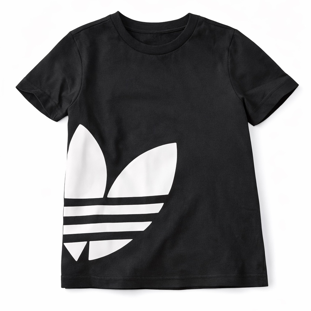 Adidas Kids Black and White Logo T-Shirt